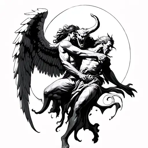 Angel Fighting Demon