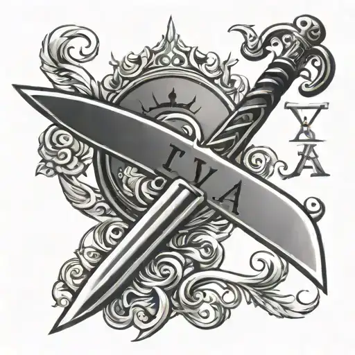 Simple Sword With The Name Tayla On The Blade