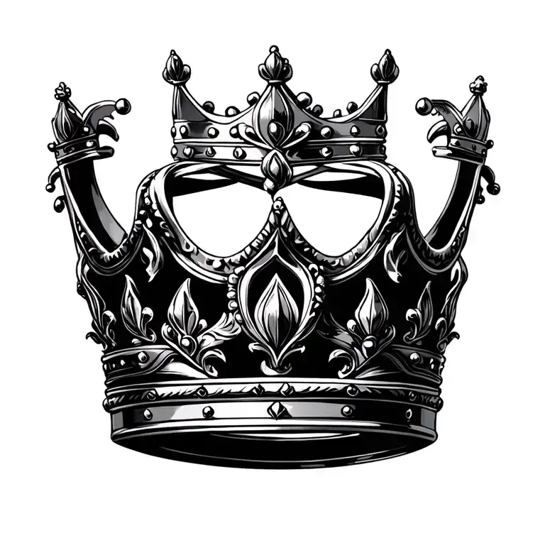 One Large Female Crown One Large Male Crown And A Small Male Crown
