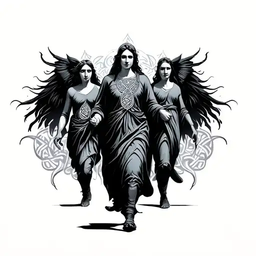 Celtic Mother Sons Walking