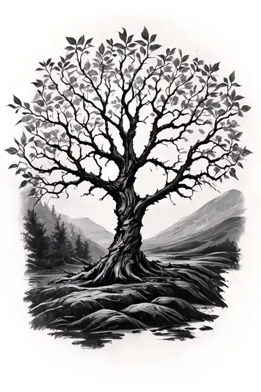 Leafless Tree On Forearm Without Leaf