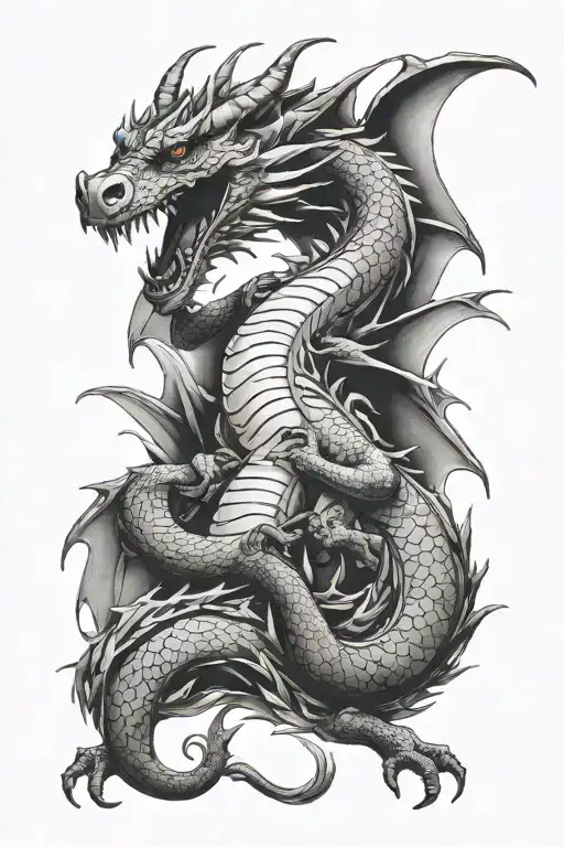 Dragon Around Leg