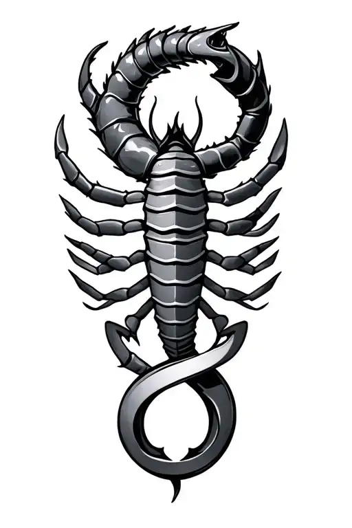 Scorpio And Virgo Sign With Infinity Symbol Integrated