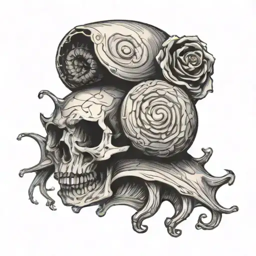 Snail With A Skull Instead Of A Shell