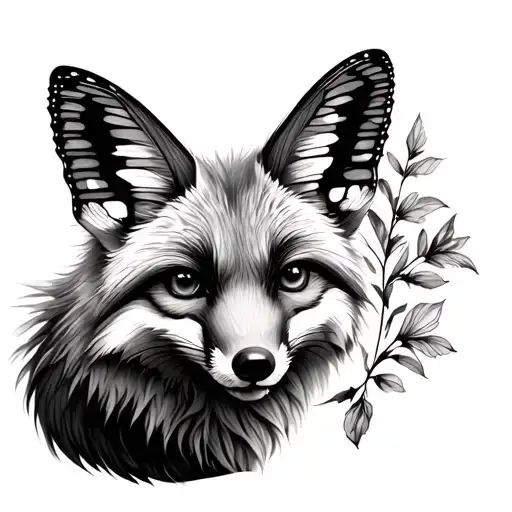 Fox And Butterfly