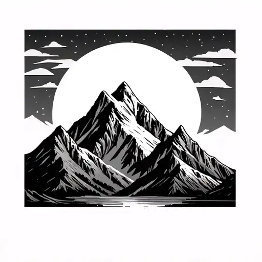 Mountain Range Silhouette