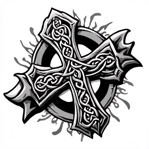 Celtic Cross With Arm Band