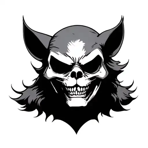 Grim Reaper With Taz Manian Devil Face Merged