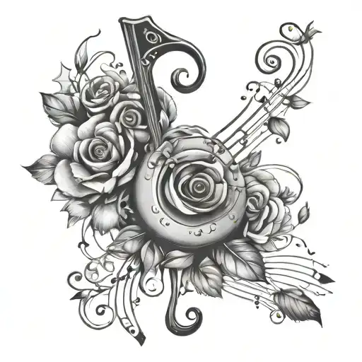 Flowers Feminin Cherrys Music Notes Sewing