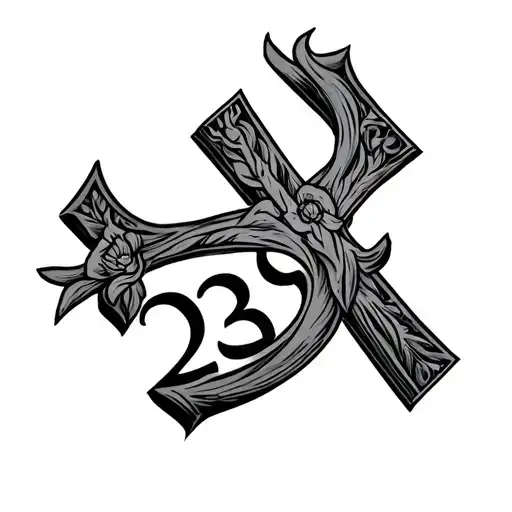 Number 29 Mixed With Jesus Cross