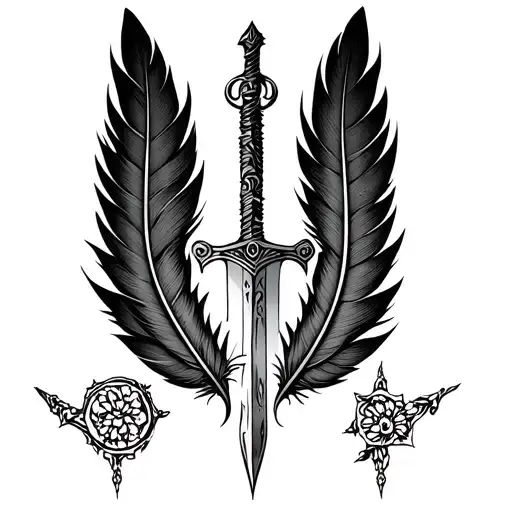 Sword Feathers Sternum
