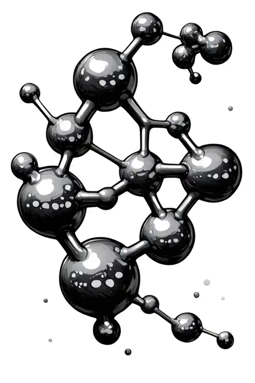 The Chemical Bond Line Formula Of Serotonin Molecule
