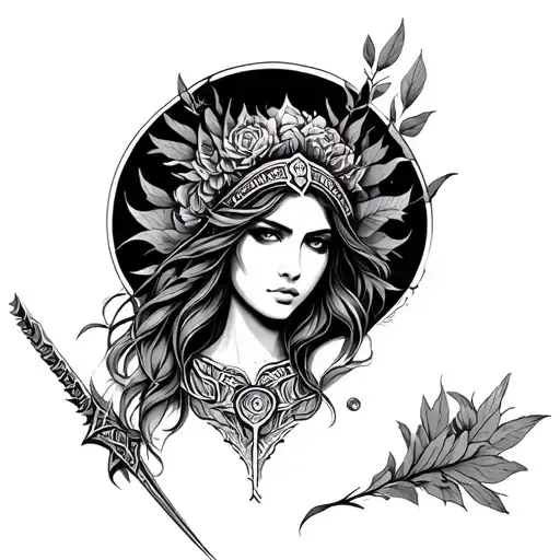 Warrior Goddess Nature Inspired Sleeve