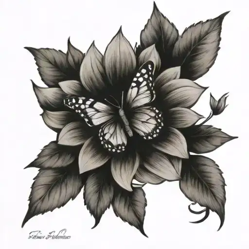 Half Butterfly Half Sunflower