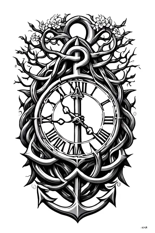 Celtic Time Anchor Tree Intertwined
