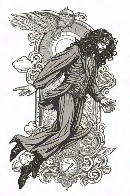 Led Zeppelin Hermit Tarot Card