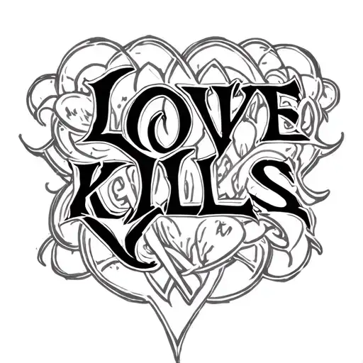 Ambigram Of Love Kills