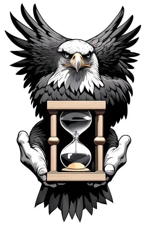 Eagle Holding Hourglass