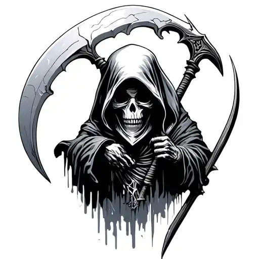 Grim Reaper With A Broken Scythe