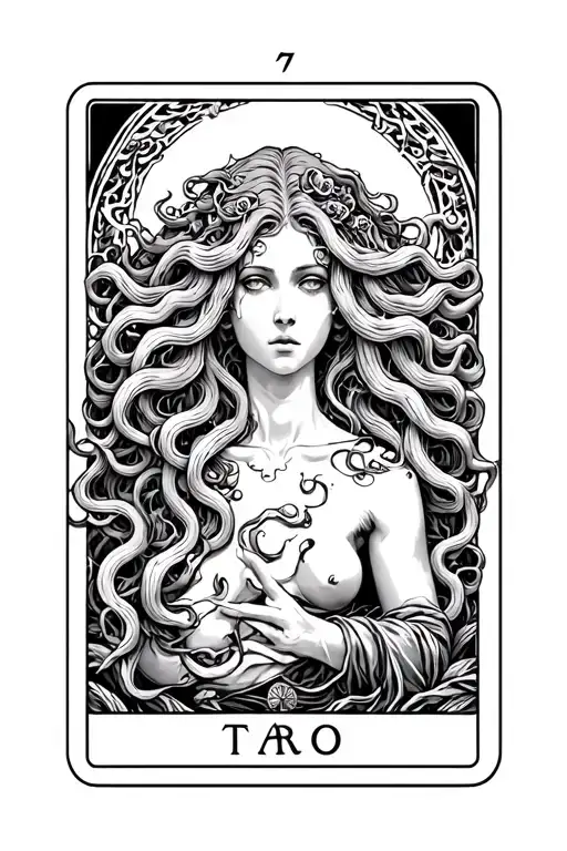 Medusa In A Tarot Card