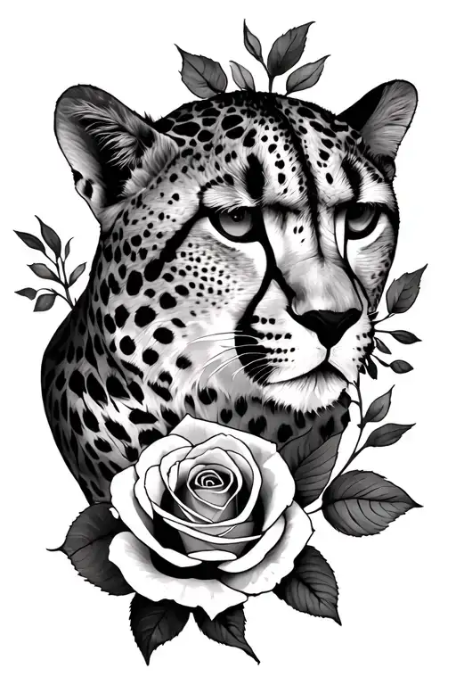 Cheetah And Rose