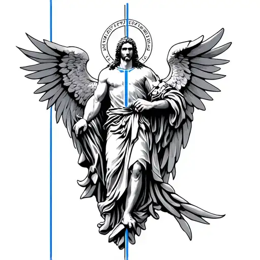 Saint Michael With Thin Blue Line