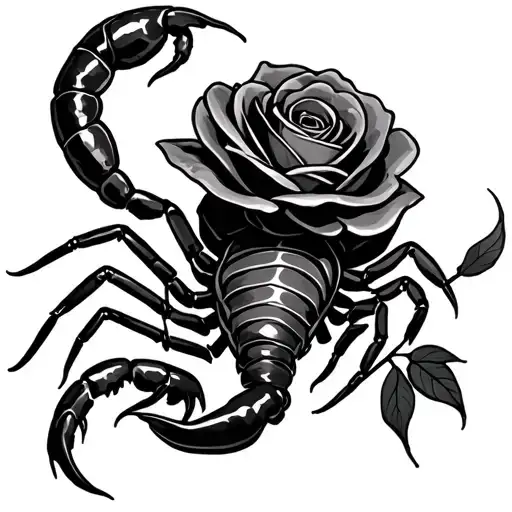 Scorpion With A Rose