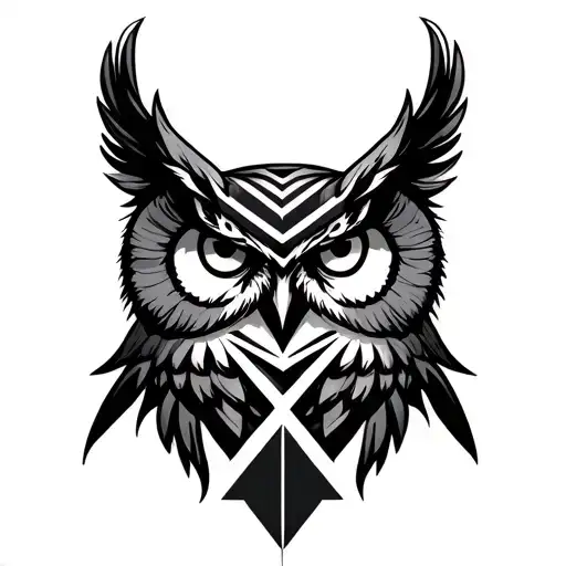 Valknut With Owl