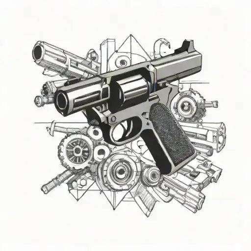 Combine A Gun With A Blueprint Or Construction Plans