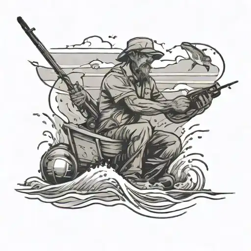 In The Beach Fishing Scene