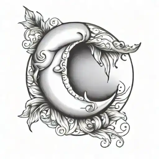 Half Moon Half Sun W Lips Kissing