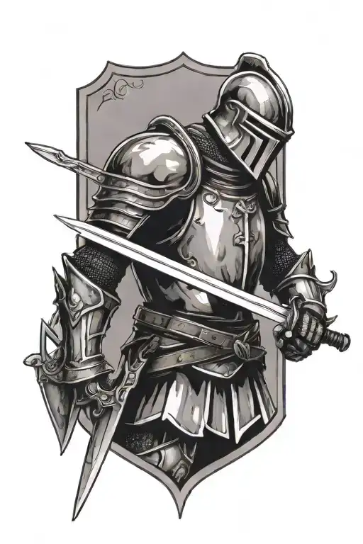 Knight Holding A Sword