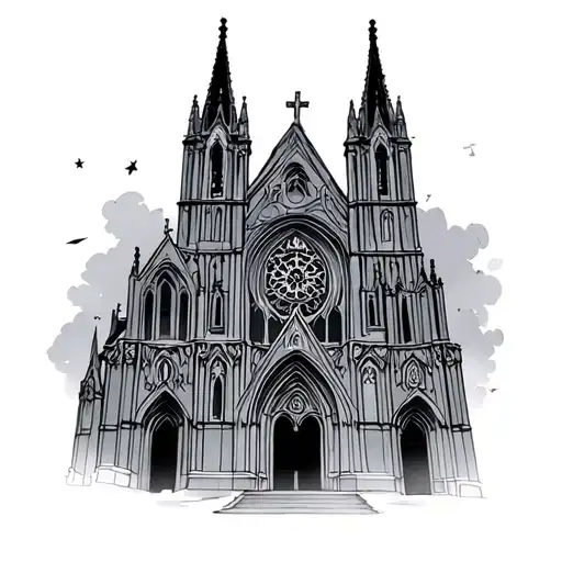 Cathedral Surrounded By Dark