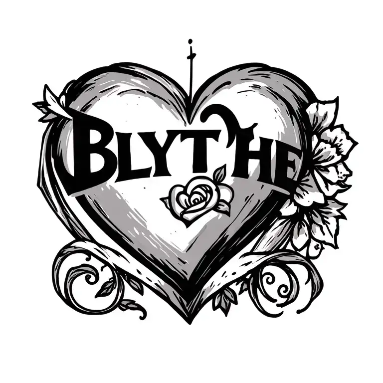 Heart With Blythe Name Inside