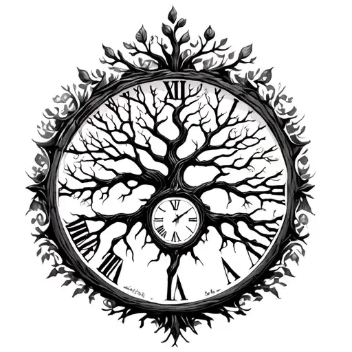 Tree Of Life With Clock