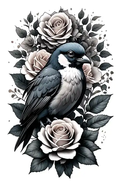 Bird And Rose