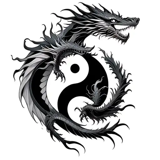 Dragon Waiting As Yin Yang Within The Cgbl