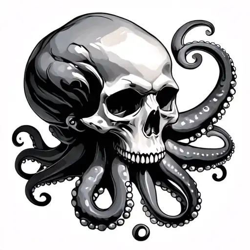 Octopus And Skull