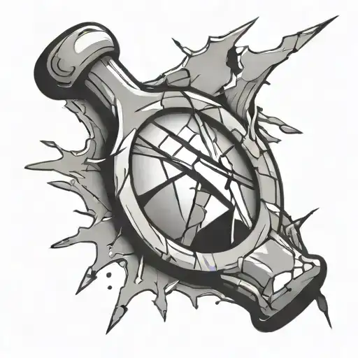 Punched Broken Mirror Being Smashed