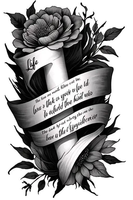 Life Tattoo With Bible Verse For Full Arm