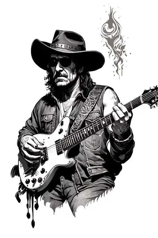 On Hand Tattoo For A Rock Guitarist