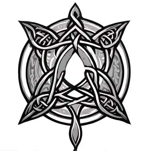 Triquetra With Circle Celtic Cross