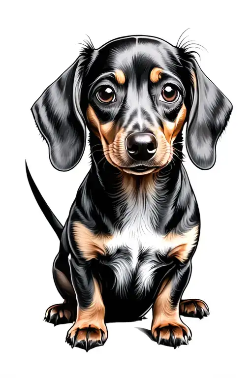 Dachsund Foreaem Tatto Design