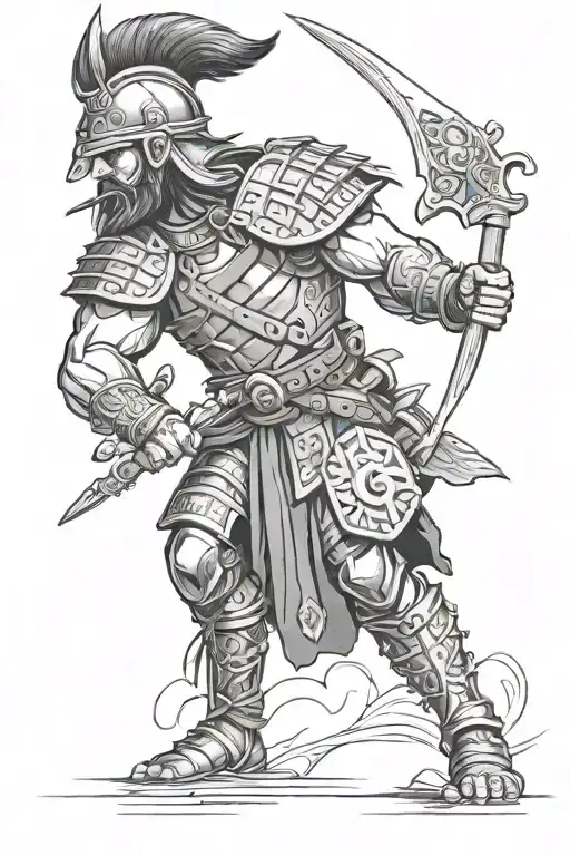 Balkan Christian Warrior Wielding