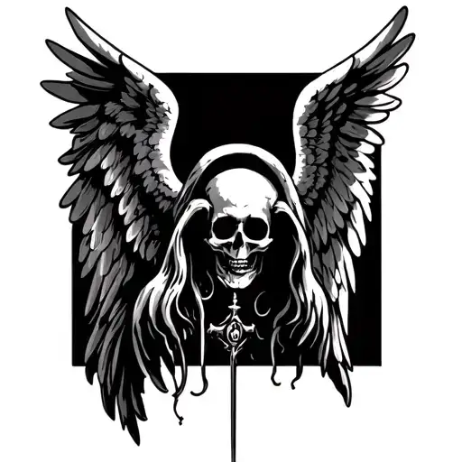 Holy Death With Angel Wings