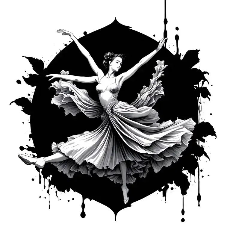 A Dancer Forming A K