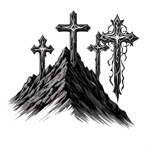 3 Crosses On A Mountain