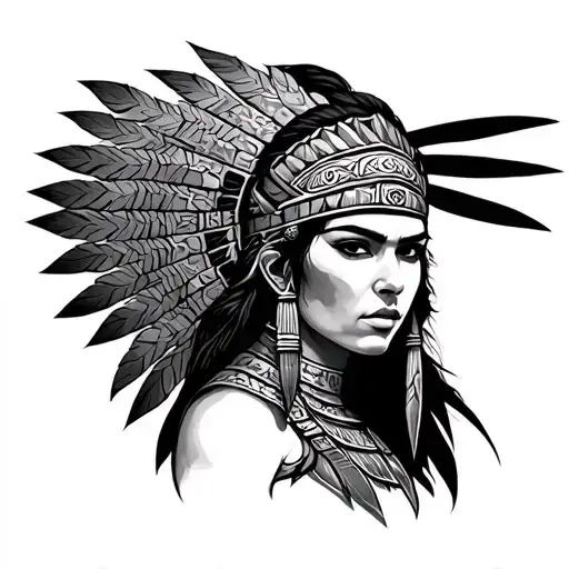 Aztec Warrior Woman