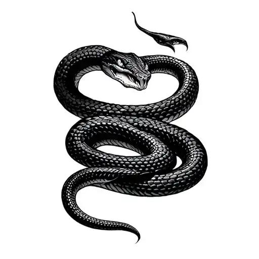Black Snake Around Neck