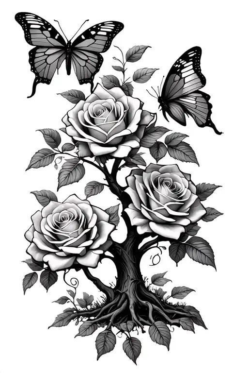 Roses Butterfly's Money Tree Growing